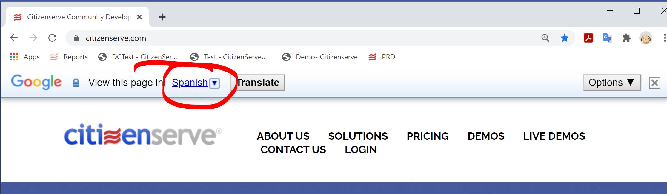 Select Translate To Language in Google Translate Plugin