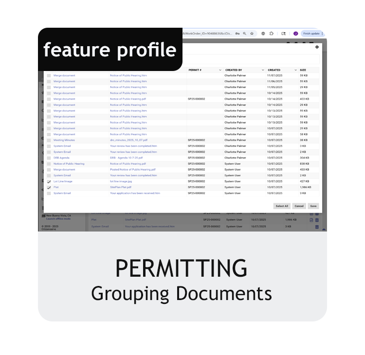 Grouping Documents and Plans
