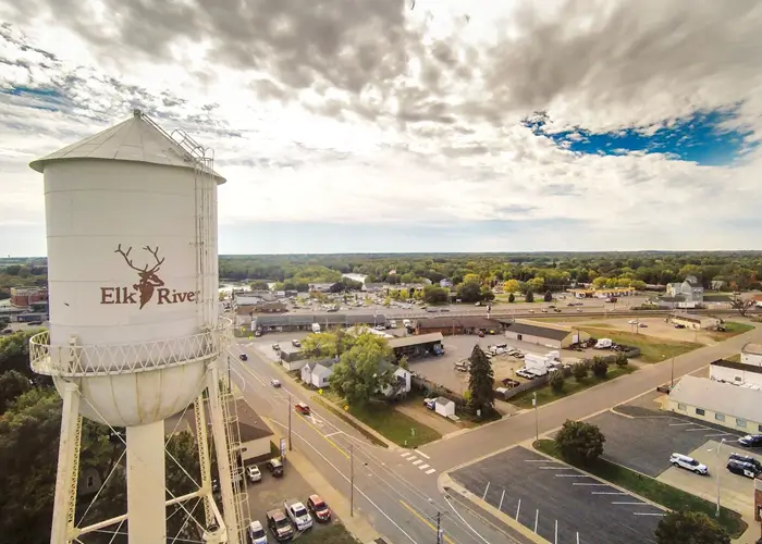 A water tower in Elk River
