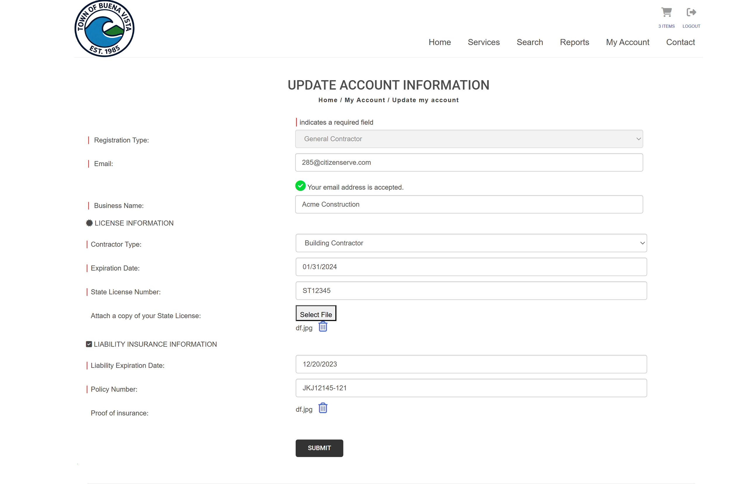 track insurance with contractor registration software