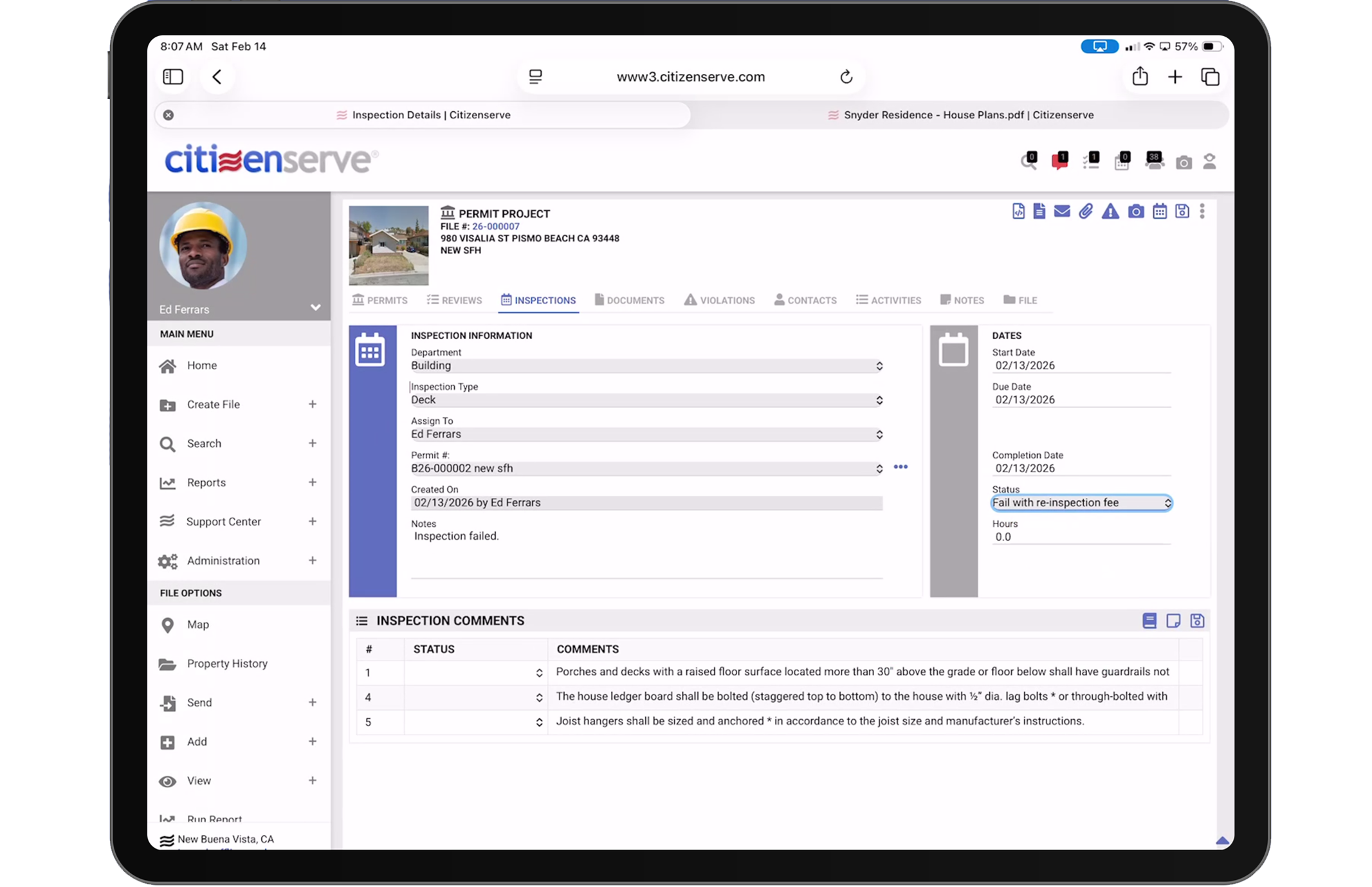permit software mobile inspections