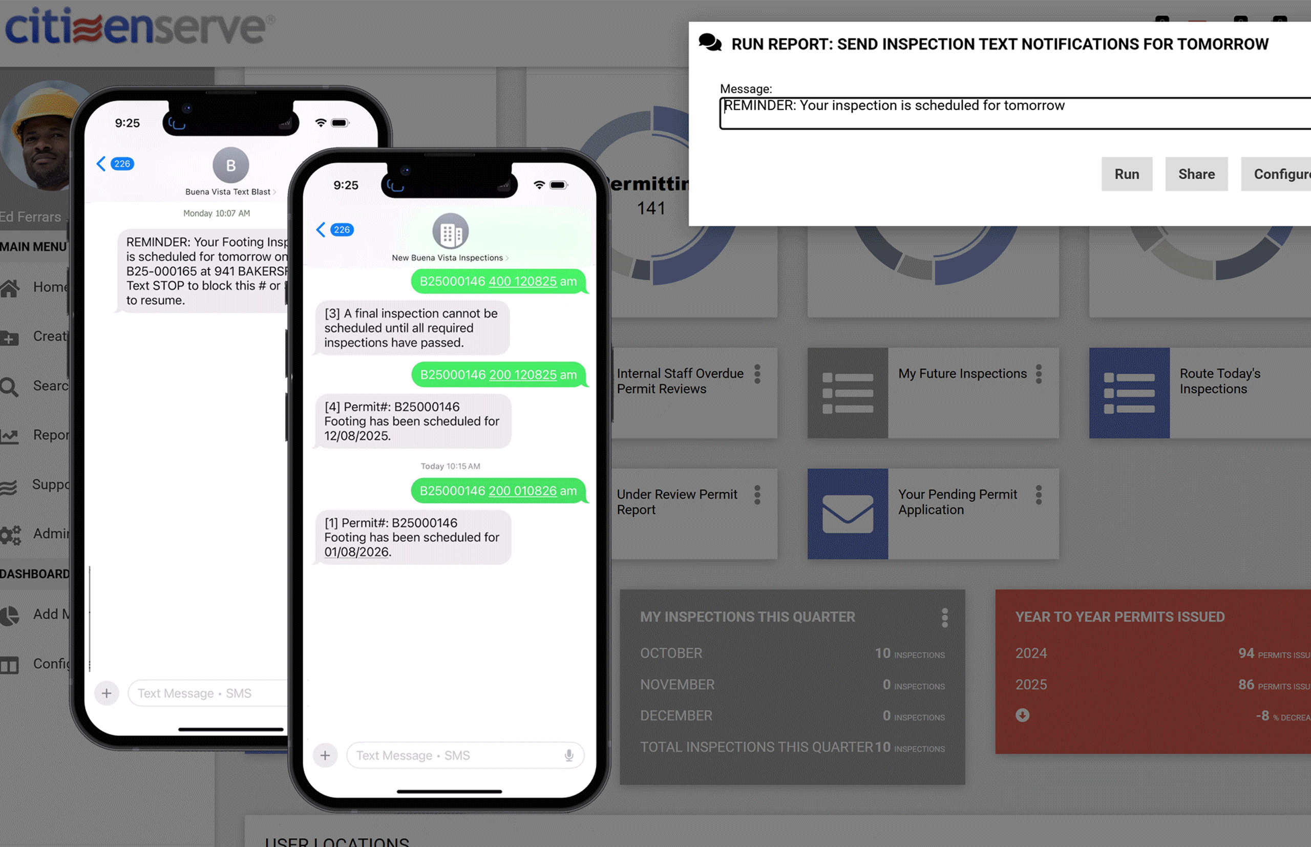 mobile inspection scheduling